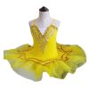 Girls Ballet Tutu Dress Kids Ballet Dance Dress Sequined Beads Yellow Ballet Dress