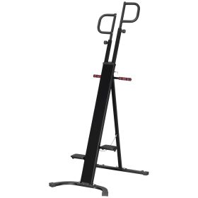 Soozier Folding Vertical Climber Exercise Machine with Adjustable Height Stair Stepper Full Body Workout