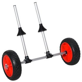 Kayak Cart Trolley with Aluminum Frame Adjustable Crossbar Large Tires for Easy Transport
