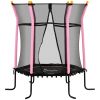 Kids Indoor/Outdoor Trampoline with Safety Net, Pink, for Active Play Fun