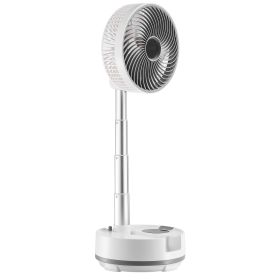 8 inch Portable Foldable Rechargeable Oscillating Fan, 3-in-1 Battery Operated with Remote Control, Quiet Desk/Table Pedestal Fan, 8 Speeds