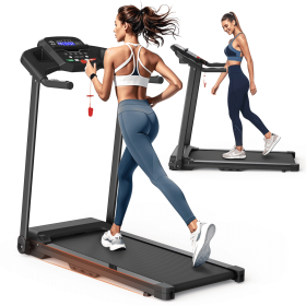 Foldable Treadmill 2.5HP Electric Folding Treadmill Running Walking Machine for Home Gym, Max 265 LBS Weight Capacity