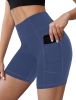Women's Shorts Athletic Workout Shorts Yoga Running Shorts Navy L