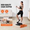 Stair Stepper, Mini Stepper for Exercise at Home, Hydraulic Fitness Twist Stepper with Resistance Bands, Full Body Workout Cardio Equipment