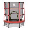 Outsunny 4.5FT Trampoline Jumping with Enclosure Net Springless Design and Safety Pad, Kids Trampoline for Ages 3 to 6