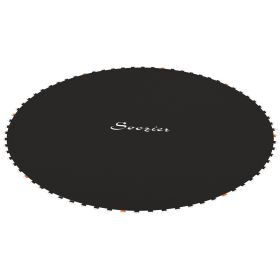 Soozier Trampoline Replacement Mat, Fits 12' Trampoline w/ 72 V-Hooks & 5.5" Springs (Spring & Frame not Included), Black