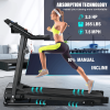 Compact Folding Treadmill for Home - 2.5HP Quiet Brushless Motor, 3-Level Incline, 7.5 MPH, Shock Absorption, Space-Saving Design for Running