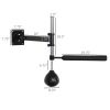 Soozier Wall Mount Reflex Boxing Trainer with 360Â° Rotating Rapid Boxing Bar Punching Ball Black Home Gym Equipment