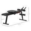 Soozier Foldable Ab Machine Workout Bench Abdominal Cruncher Resistance Bands