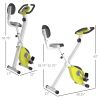 Soozier Foldable Magnetic Upright Exercise Bike Indoor Cycling with 8 Resistance Levels Yellow