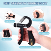 Grip Trainer Kit: Adjustable Hand Gripper,Finger/Hand Exercisers,Stress Ball & Forearm Ring for Muscle Build & Injury Rcvry