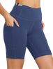 Women's Shorts Athletic Workout Shorts Yoga Running Shorts Navy L