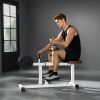 Soozier Adjustable Steel Seated Calf Raise Exercise Strength Training Gym Equipment, Brown