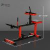 Soozier Adjustable Steel Seated Calf Raise Exercise Strength Training Gym Equipment, Red
