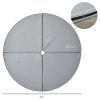 Soozier Extra-Protective 2"T x 5'W Foldable Pole Dance Mat Light Gray with Handle Lightweight