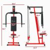 Soozier Chest Fly and Chest Press Machine for Back, Pectoral, Rear Deltoid and Shoulder Training, Red