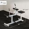 Soozier Adjustable Steel Seated Calf Raise Exercise Strength Training Gym Equipment, White