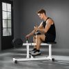 Soozier Adjustable Steel Seated Calf Raise Exercise Strength Training Gym Equipment, White
