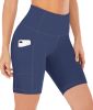 Women's Shorts Athletic Workout Shorts Yoga Running Shorts Navy L