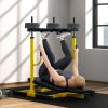 Soozier Vertical Leg Press Machine with Adjustable Leg, Back and Head Positions, Olympic Plate Compatible, Yellow