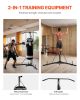 2 in 1 Punching Bag Stand, Steel Heavy Duty Workout Equipment, Adjustable Height Boxing Punching Bag Stand with Pull Up Bar, Freestanding Sandbag Rack