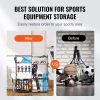 VEVOR Golf Storage Garage Organizer, 2 Golf Bag Storage Stand Holder and Other Sports Equipment Storage Rack, Outdoor Steel Ball Cart