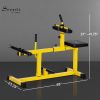 Soozier Adjustable Steel Seated Calf Raise Exercise Strength Training Gym Equipment, Yellow