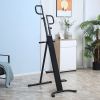 Soozier Folding Vertical Climber Exercise Machine with Adjustable Height Stair Stepper Full Body Workout