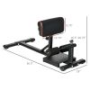 Soozier Sissy Squat Machine, Leg Workout Equipment with Adjustable Pad, Rollers and Non-slip Foot Plate for Home Gym Fitness