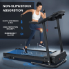 Compact Folding Treadmill for Home - 2.5HP Quiet Brushless Motor, 3-Level Incline, 7.5 MPH, Shock Absorption, Space-Saving Design for Running