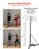 2 in 1 Punching Bag Stand, Steel Heavy Duty Workout Equipment, Adjustable Height Boxing Punching Bag Stand with Pull Up Bar, Freestanding Sandbag Rack