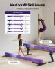 VEVOR Adjustable Balane Beam for Kids, 8FT Gymnastics Beam, High and Low Floor Beams of 5 Adjustable Heights for All Gymnastic Levels
