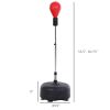 Soozier Punching Bag Free Standing w Boxing Gloves Height Adjustable Red