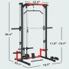 Soozier Smith Machine Power Rack with Pull Up Bar, Lat Pull Down System, Landmine, Squat Rack, Barbell Bar, for Home Gym