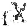 Soozier Exercise Bike Folding Upright Recumbent Stationary Cycling w/ Resistance Band