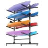 82"H Kayak Storage Rack, Heavy Duty Freestanding Kayak Storage Rack â€“ Adjustable 8 Kayak Stand with Wheels for Garage, Indoor & Outdoor Use