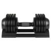 52LBS Adjustable dumbbell steel and plastic(Rubber coated dumbbell)