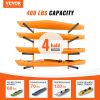 VEVOR Wall Kayak Storage Rack, 4-Capacity Wall Mounted Kayak Holders for Kayak Canoe Paddle Board, Kayak Storage Hooks with Adjustable Padded Arms