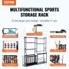 VEVOR Golf Storage Garage Organizer, 2 Golf Bag Storage Stand Holder and Other Sports Equipment Storage Rack, Outdoor Steel Ball Cart