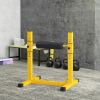 Soozier Bulgarian Split Squat Stand with 12-Level Single Leg Squat Roller, for Lower Body Strength Training, Yellow