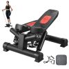 Stair Stepper, Mini Stepper for Exercise at Home, Hydraulic Fitness Twist Stepper with Resistance Bands, Full Body Workout Cardio Equipment