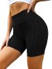 NSQTBA TIK Tok Shorts for Women High Waist Workout Shorts Butt Lifting Running Shorts L