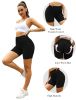 NSQTBA TIK Tok Shorts for Women High Waist Workout Shorts Butt Lifting Running Shorts L