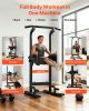 Pull Up Bar, 330 LBS Power Tower Dip Station, Workout Dip Station with H-Shaped Stable Base & Back Pad