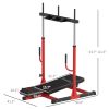 Soozier Vertical Leg Press Machine with Adjustable Leg, Back and Head Positions, Olympic Plate Compatible, Red