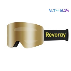 Passion M2 Ski Goggles with Magnetics Lens Changing And XPatina-Tech (Color: Black Strap + Gold Lens)