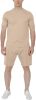 Men's Pure Color Casual Suits Loose Version Sport Suits Short Sleeve T-Shirt + Shorts Two Sets