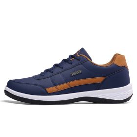 Men Sneakers Shoes 2022 PU Leather Casual Sports Shoes Breathable Lace Up Tennis Running Sneakers for Men Free Shipping Size 48 (Color: GW-8001-2-LJ, Shoe Size: 38)