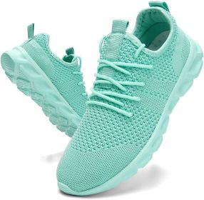 2022 Summer men's casual shoes light sneaker white large size outdoor breathable mesh fashion sports black running tennis shoes (Color: green, Shoe Size: 42)