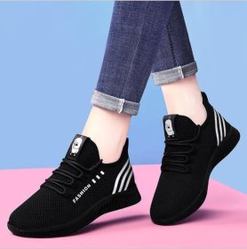 Women's Breathable Non-slip Platform Fashion 2022 Autumn New Casual Shoes Korean Running Shoes Black Sneakers shoes for women (Color: B35white, Shoe Size: 38)